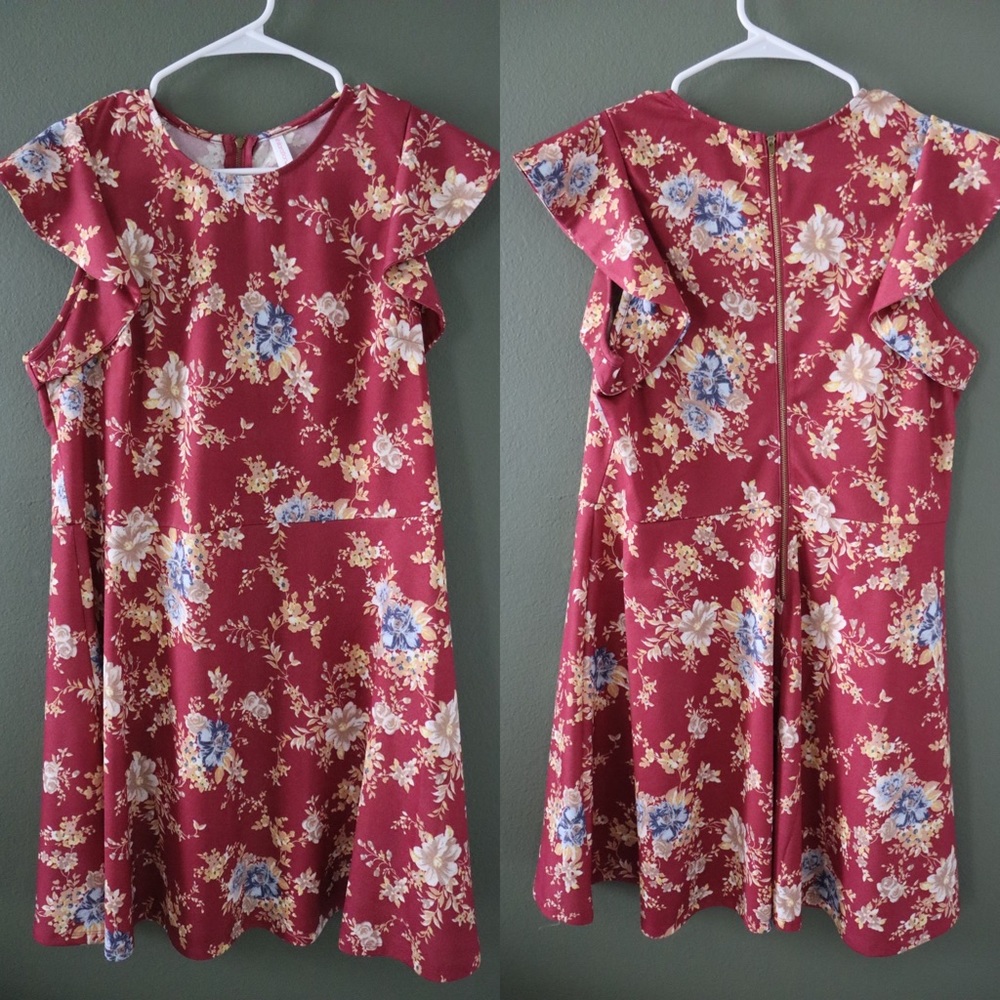 Ruffle Sleeve Dress